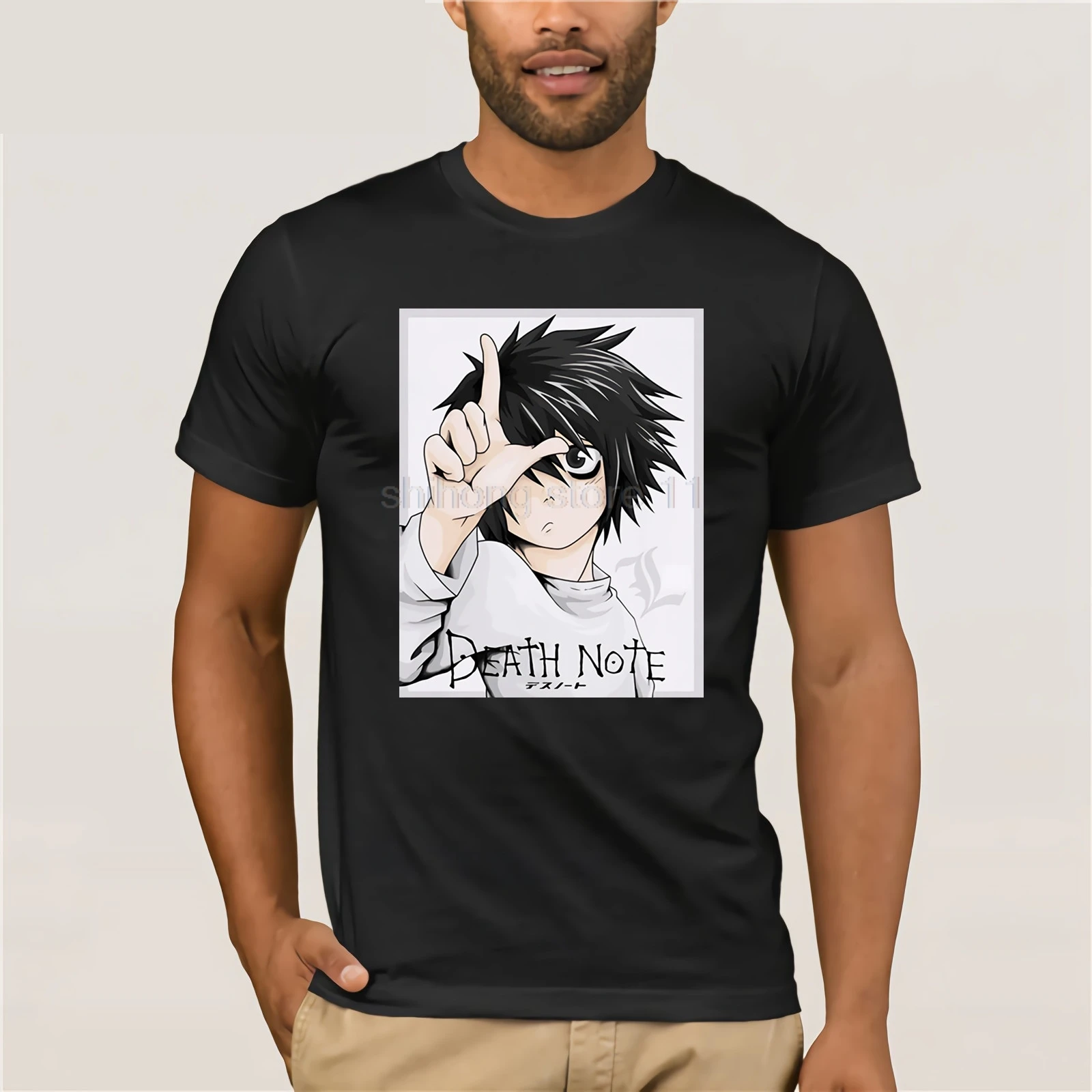 Новинка 2018 футболка с принтом death note Мужская коротким рукавом и deathnote летняя ryuuku
