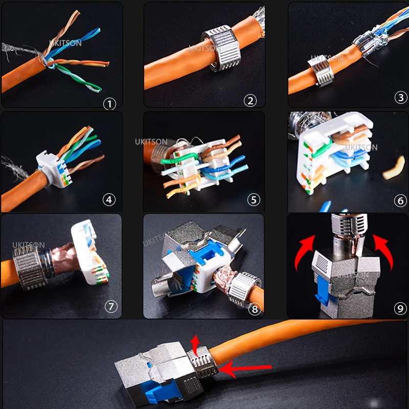 Cat8 RJ45 Connector Metal Modular Plug 40Gbps Shielded Crimp Ethernet Cable  Adapter RJ 45 Lan Cable Extension Network Plug Cat 8 - AliExpress