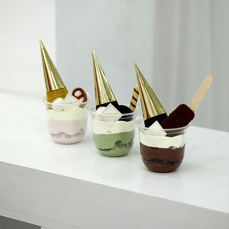 

1Pc Simulation Fake Ice Cream Bobo Cup Model Decoration Artificial Kitchen реквизит для фотосъемки Food Photography Prop Display