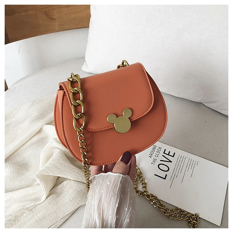 

Mickey Handbag Pu Leather Female Shoulder Bag For Women 2019 Luxury Handbags Lady Bags Designer Small Saddle Bag Bolsa Feminina