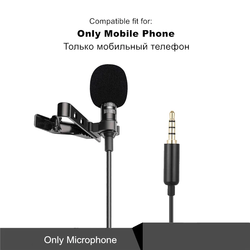 Professionnel Dual Mini Lavalier Microphone For Phone Laptop PC , lapel Microphone For Radio Smartphone Micro karaoke Microfono studio microphone Microphones