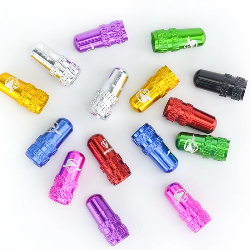 Bicycle Valve Cap Bicycle Tire Valve Cap Valve Cap Valve Caps 2pc ONEGOO Bicycle Mountain Road Bike Gas Nozzle Cap Aluminum Alloy Presta Schrader Air Valve Cap Bike Inner Tube Valve Dust