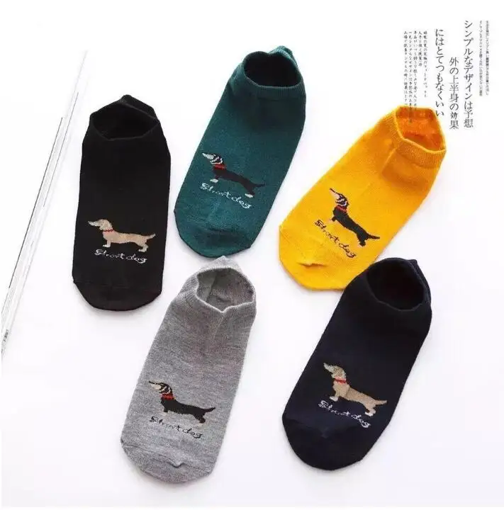 Kawaii dogs такса осень весна лето зима Calcetines женские носки для собак с животными Подарки для женщин и девочек 1 пара размер 35-40