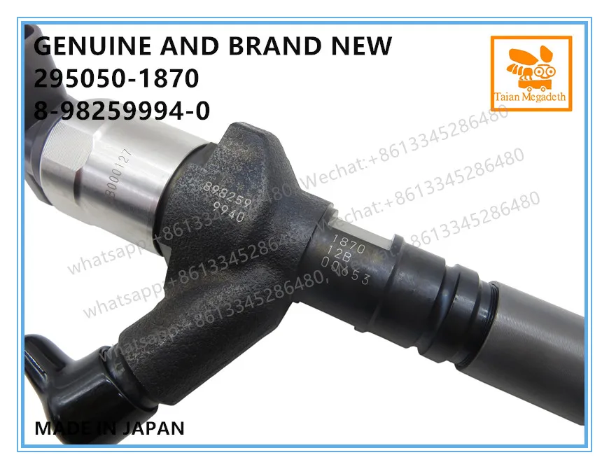 Подлинная и абсолютно новая дизельная Топливная форсунка COMMON RAIL 295050-1870, 8982599940 для ISUZU NLR NMR 4JH1 двигатель