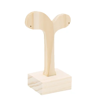 

2Pcs Unfinished Wood Jewelry Tower Tree Earrings Holder Organizer, Earring Stand, Earring Display for Jewellery Store Decor