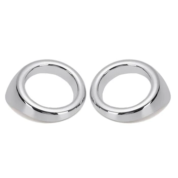 

2PCS(Left & Right ) Chrome Light Cover Front Lamp ABS Cover for Subaru XV 2018