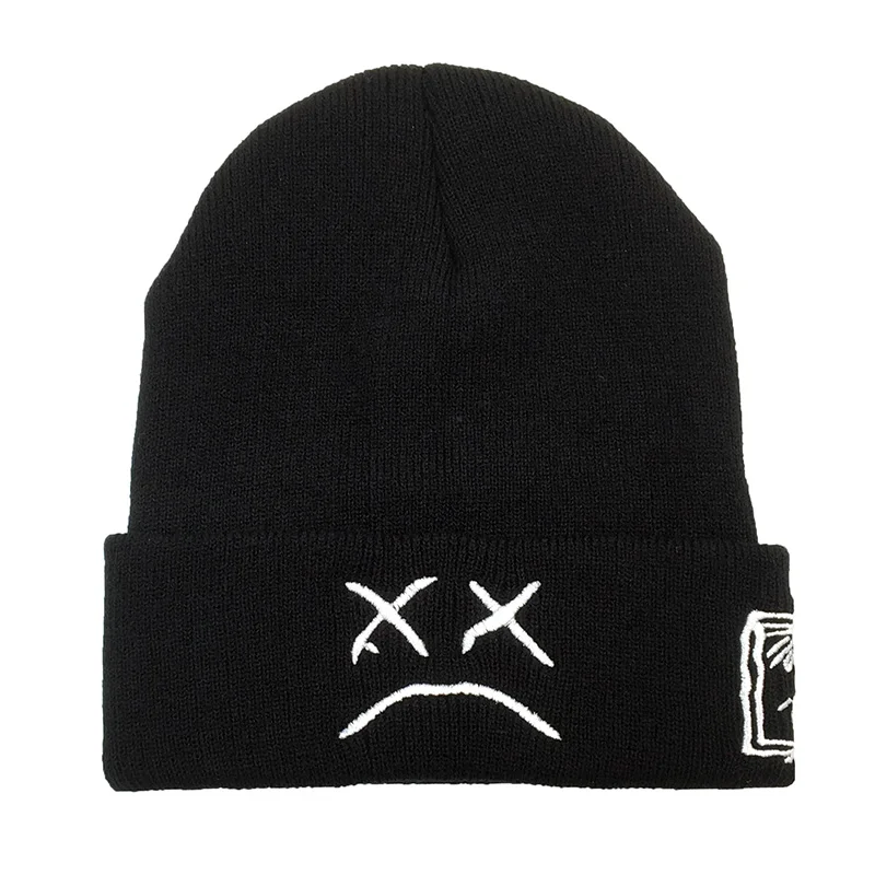 Вышивка Lil Peep beanie cap xxxtentacion Мужская и wo мужская вязаная шапка для зимы в стиле хип-хоп шапочки модная Лыжная шапка