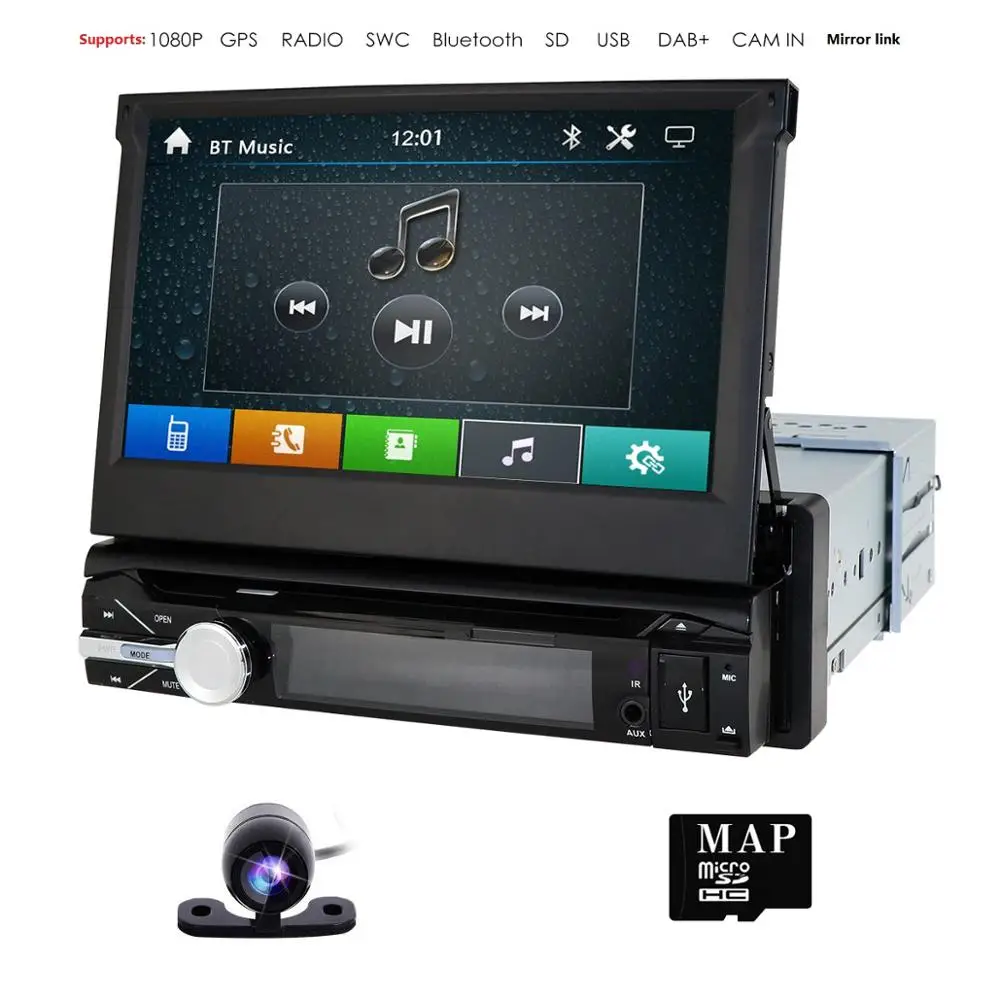 

SWC RDS CD VCD Car DVD Player For Universal GPS Navigation Stereo Radio WIFI MP3 Audio USB SWC touch screen stereo navigation