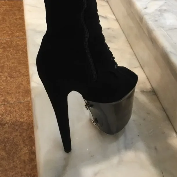 15 17 20CM transparent shoe cover high 