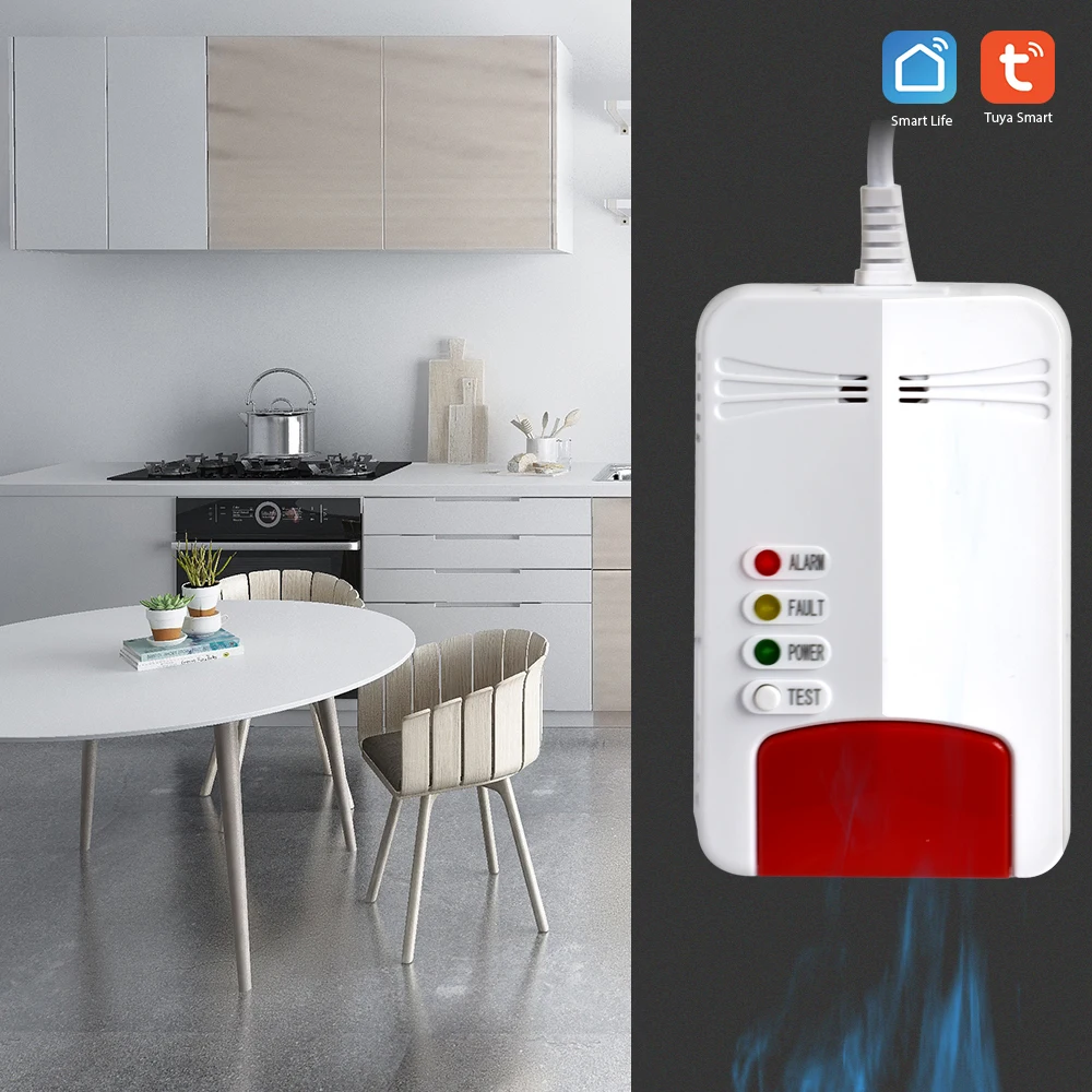  Kitchen Safe Natural Gas Leakage Wifi Alarm APP Detector Tuya APP Wifi Gas Detector - 4000150585309