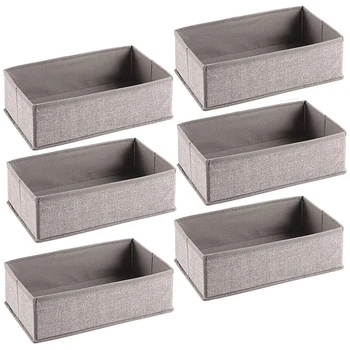 

6-Piece Storage Box - for Cabinets or Drawers, Folding Vanity Storage Box Drawer Storage Box Desktop Jewelry Box - Multi-Functio
