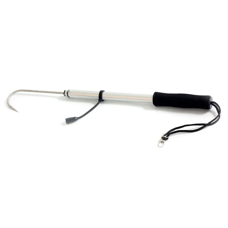 

60/90/120cm Stainless Steel Sea Telescopic Fishing Gaff Aluminum Alloy Spear Hook Fish Tackle Outdoor Fishing Tool New