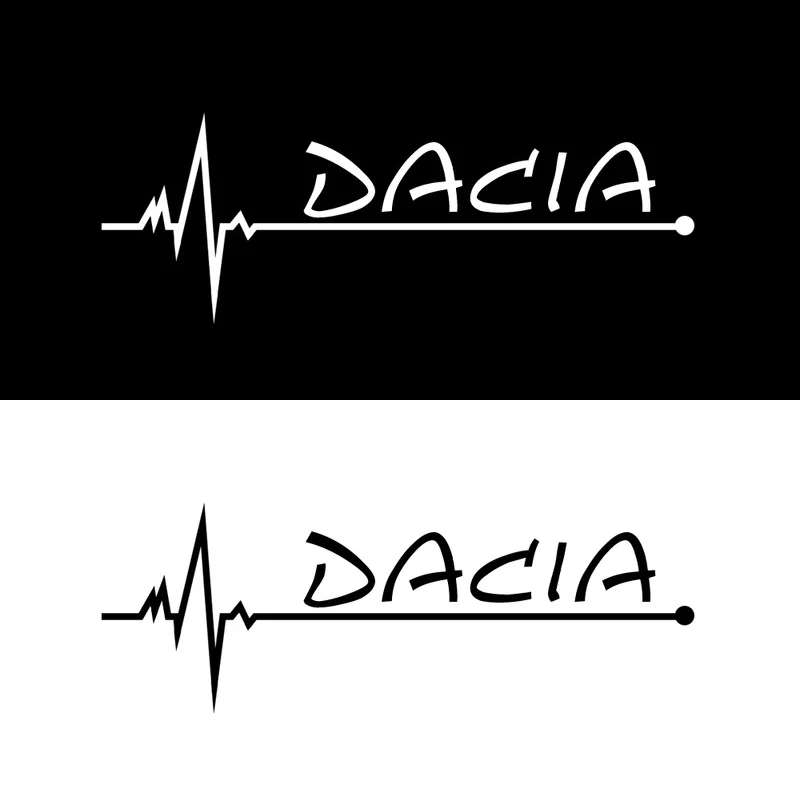 dacia 2 шт. наклейки на окна автомобиля для OPEL alfa romeo abarth lada vesta Renault koleos suzuki swift hyundai Tucson DACIA сиденье FR octavia - Название цвета: dacia