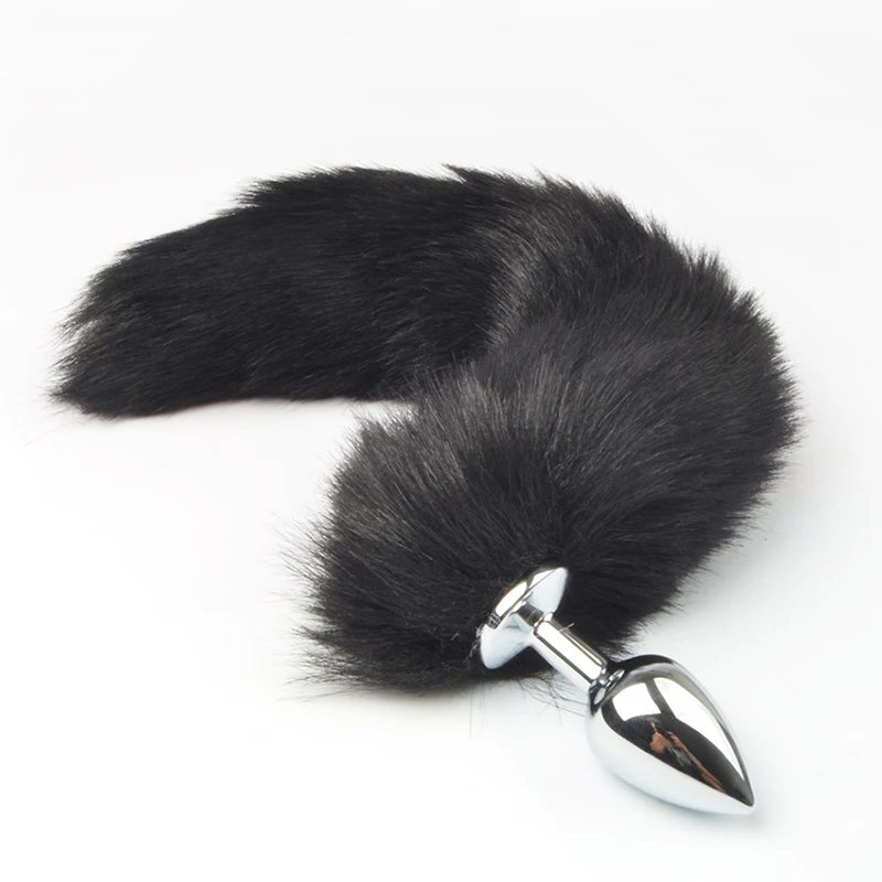 MALINERO Fox Tail Toys Soft Smooth Stainless Steel Tail Plug Cosplay Costume Accessory 