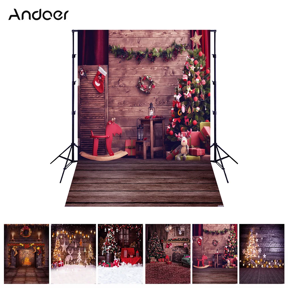 Andoer 1,5*2 метра/5*7 футов Рождественский праздничный тематический фон студийный реквизит складной полиэфирный фон для фотосъемки