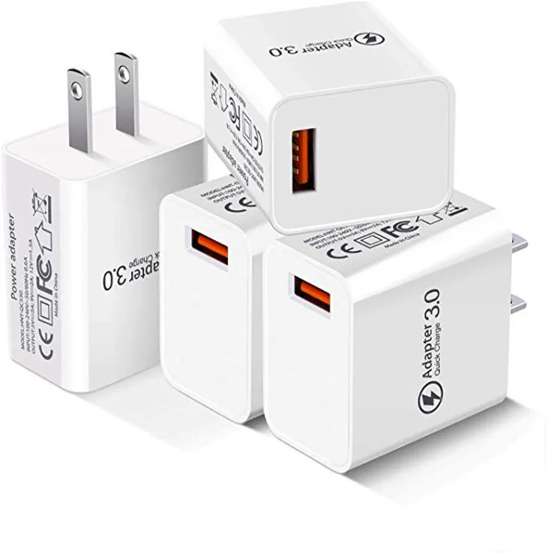 QC 3.0 Quick Charger USB Travel Quick Charge Adapter EU US Wall Plug for IPhone Samsung Xiaomi Huawei Etc Mobile Phone Charger
