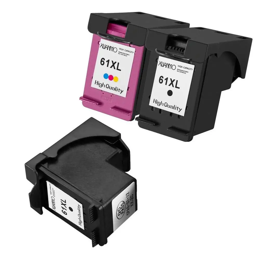 

3pcs Ink Cartridge Inject Ink Cartridge Replacement for HP 61 61XL Officejet 4630 2620 Deskjet 1000 2000 3000 Series