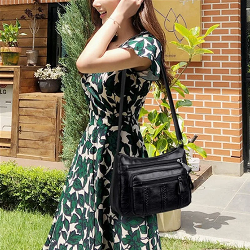 Women's Bag Middle-aged Bag Mother's Bag Fashion Multi-layer Large Capacity Single Shoulder Vegetable Bag cross shoulder bag