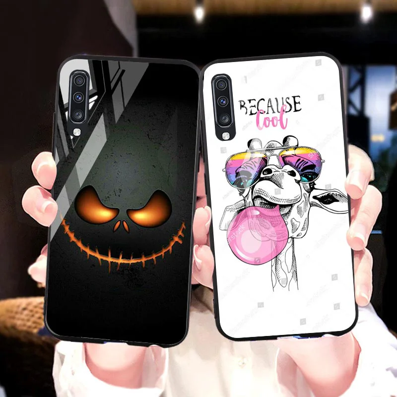 

Tempered Glass Case For Samsung A70 Case Bumper For Samsung Galaxy A30 A20 A40 A50 A50s A7 2018 A6 A8 Plus J2 Prime J7 2017 Capa
