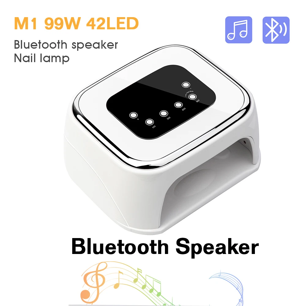

Bluetooth Music Player UV Lamp 99W Nail Polish Dryer 42LEDs Nail Curing Light Auto Sensing LED Lamp For Nails Music Player