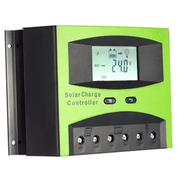 

New 12V / 24V PWM Solar Charge Controller, Temperature Compensation, Overload Protection, LCD Screen, for Off-grid Solar System