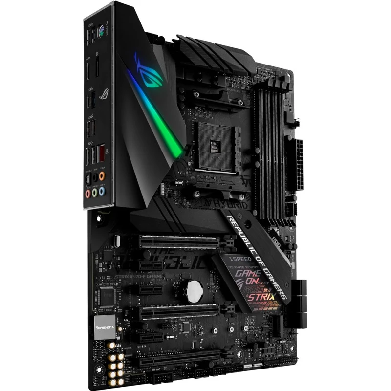Материнская плата Asus ROG STRIX X470-F GAMING Soc-AM4 AMD X470 4xDDR4 ATX AC`97 8ch(7.1) GbLAN RAID