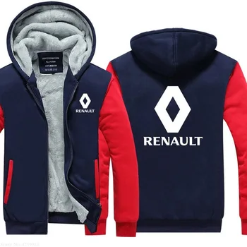 

Hoodies men Hooded Casual Wool Winter Thickened for Renault sweatshirt Warm Coat male Velvet male Coat Clothing FF