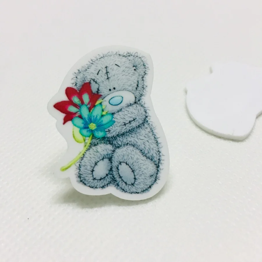 10 шт./лот плоский задник из смолы kawaii bear DIY полимерные кабошоны аксессуары для diy
