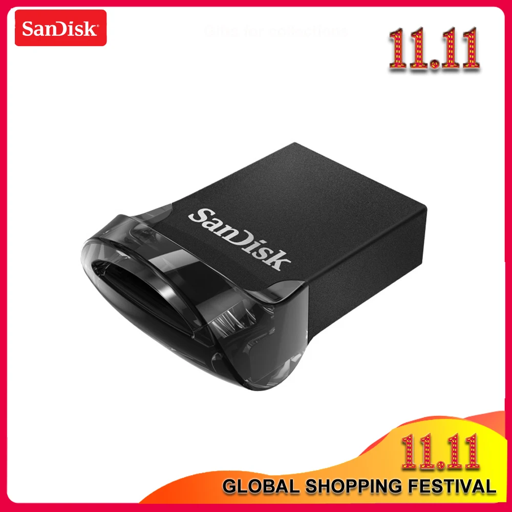 Натуральная двойной флеш-накопитель SanDisk CZ430 USB флэш-накопитель 64 Гб оперативной памяти, 16 Гб встроенной памяти, мини USB флэш-накопитель USB 3,1 до 130 МБ/с. USB 3,0 флэшку 32GB 128 ГБ 256