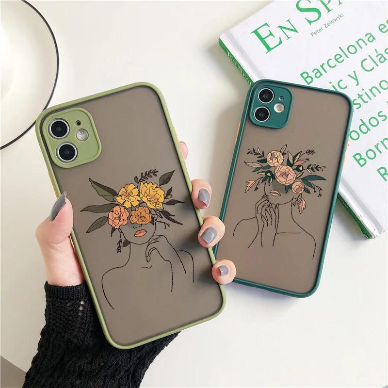 Чехол для Телефона iPhone 12 11 Pro MAX Mini 6s 7 8 Plus X XS XR SE 2 жесткий полупрозрачный чехол с