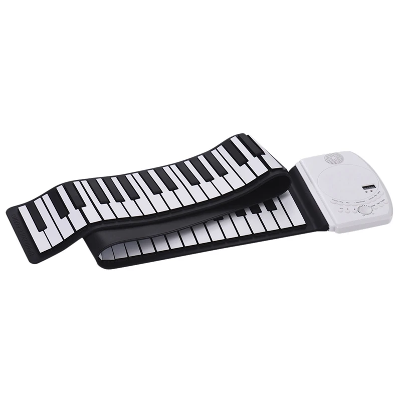 

Portable 61 Keys Roll Up Piano Digital Keyboard Piano Soft Silicone Electronic Keyboard Recharge Battery Standard Piano Tone