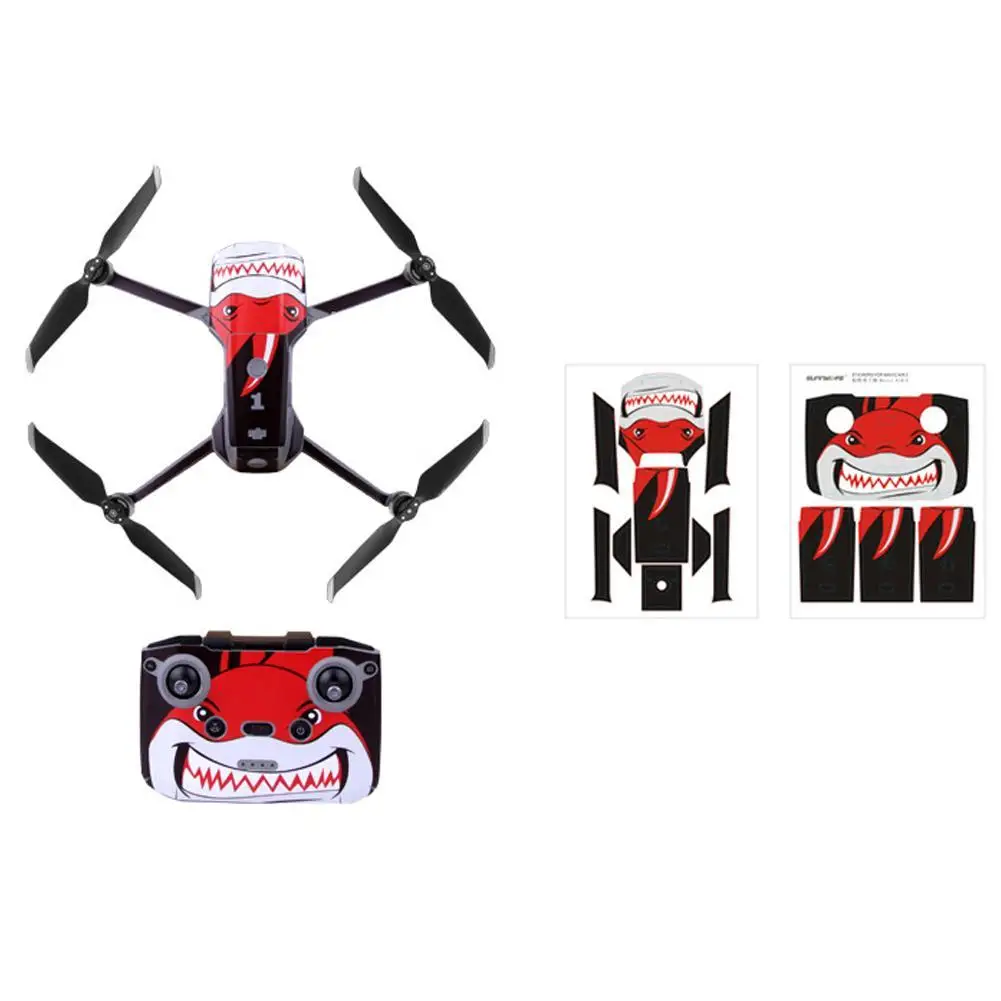 Todo o Conjunto Decalques da Pele à Prova Protetor de Controle Remoto para Dji Mavic Adesivos Dwaterproof Água Corpo Braço Acessórios ar 2 Pvc 15 conjunto decalques da pele à prova dwaterproof