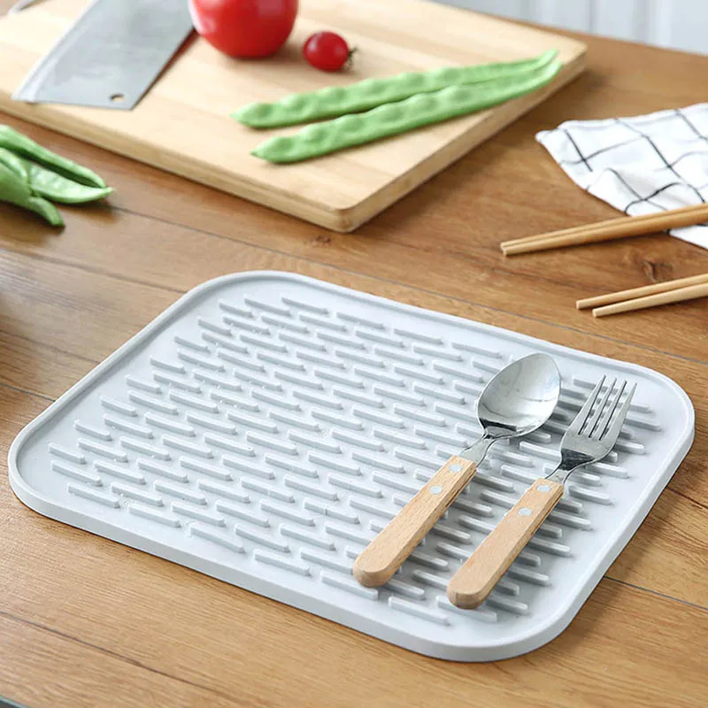 

Silicone Square Dish Drying Mat Premium Heat Resistant Tableware Dishwasher Durable Cushion Pad Dinnerware Table Mat Placemat