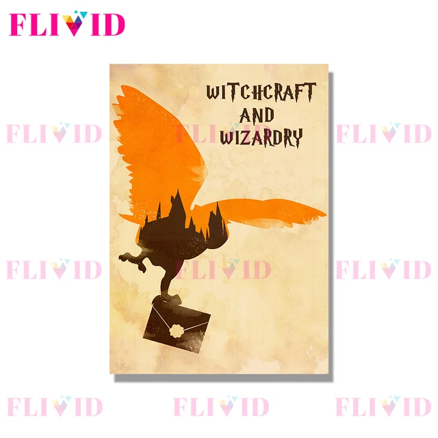 Famous Movie Witchcraft School Cartoon Scenery Nordic Poster Wall Art Canvas Painting Wall Pictures For Living Room Unframed A