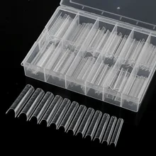 120 teile/schachtel Französisch Dual Form System Volle Nagel Formen Tipps Top UV Nagel Acryl Gel Erweitert Arch Falsche Nagel Tipps mit Skala TEW3-0