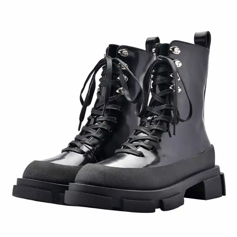 black riding style boots