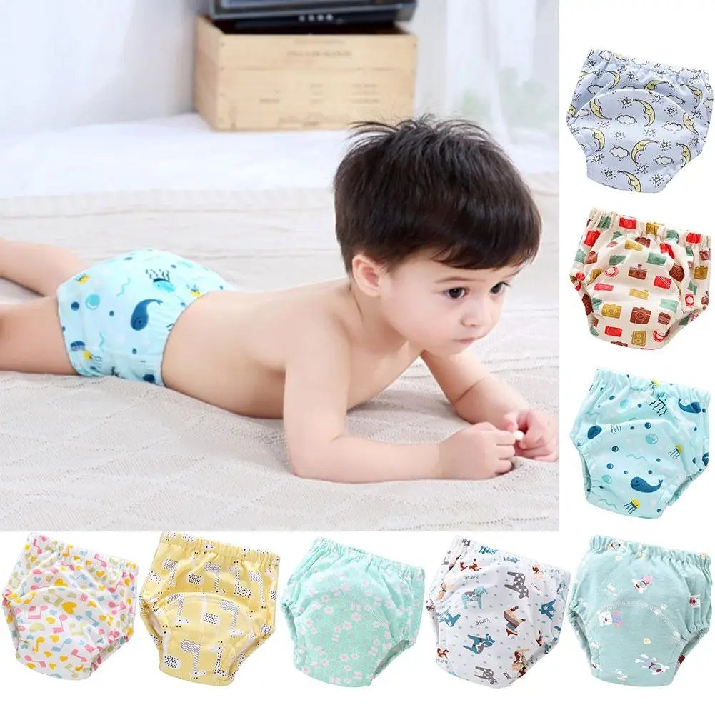 

1Pc Cotton Baby Reusable Diaper Washable Nappy Cloth Training Pants Underwear Waterproof and leakproof comfortable to wear