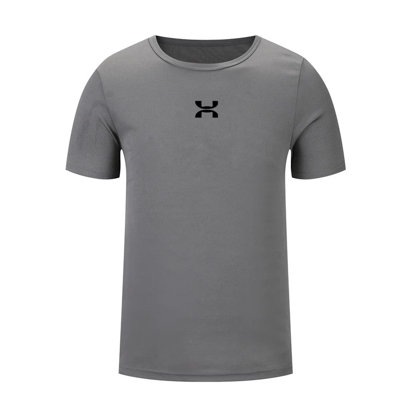 Спортивные рубашки для бега для мужчин и женщин, спортивная летняя гимнастическая майка с коротким рукавом для фитнеса, тонкая быстросохнущая дышащая тренировочная футболка - Цвет: 1