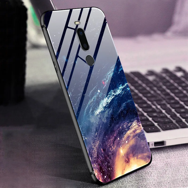 Для Miezu M8 чехол 5,7 ''модный роскошный стеклянный Жесткий Чехол для задней панели телефона чехол s для Meizu M8 чехол силиконовый бампер Coque для MeizuM8 M 8