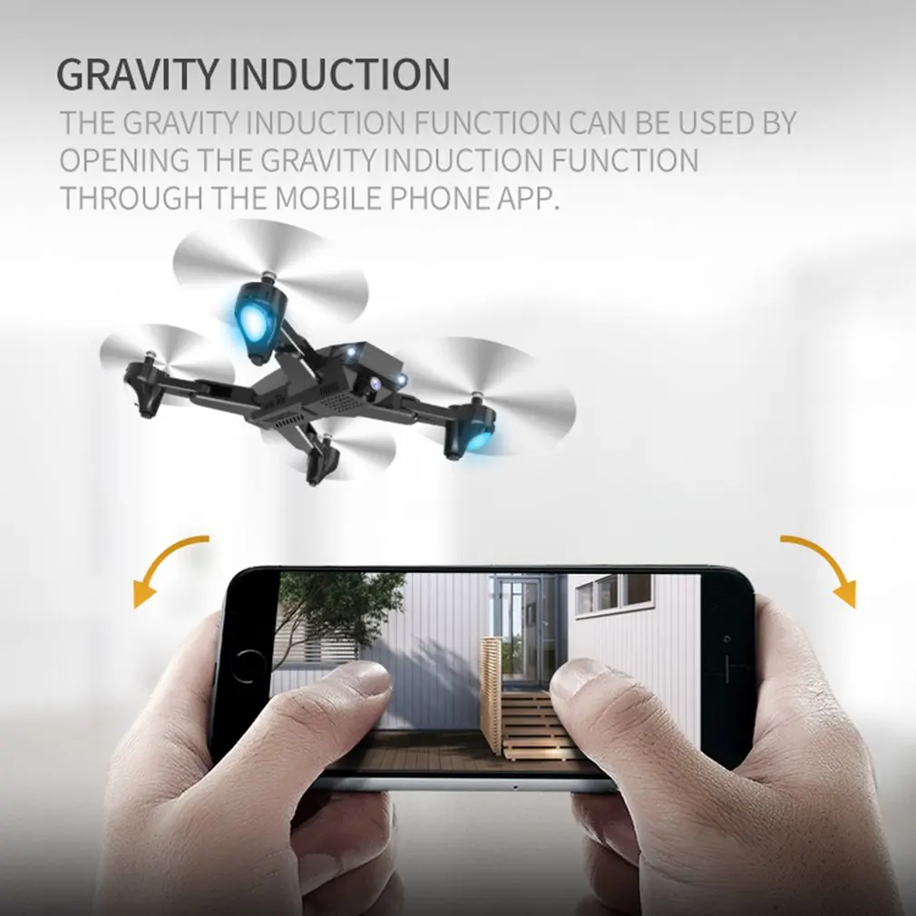 RC Drone With 0.3MP/5MP 1080P Wide Angle WIFI FPV HD Camera Real-time Aerial Remote Control Aircraft Helicopter Model Toy