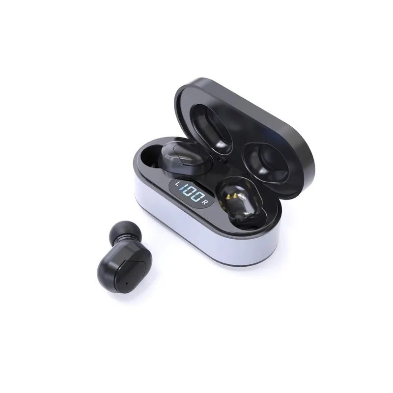 Free shipping wireless Binaural music Digital Display TWS Bluetooth headset 5 0 Smart pairing portable charging box waterproof