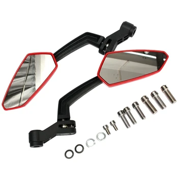 

Universal Motorcycle Rearview Mirror with M8 M10 Clockwise and Counterclockwise Threaded Bolts ATV Moped Scooter Cruiser Roller