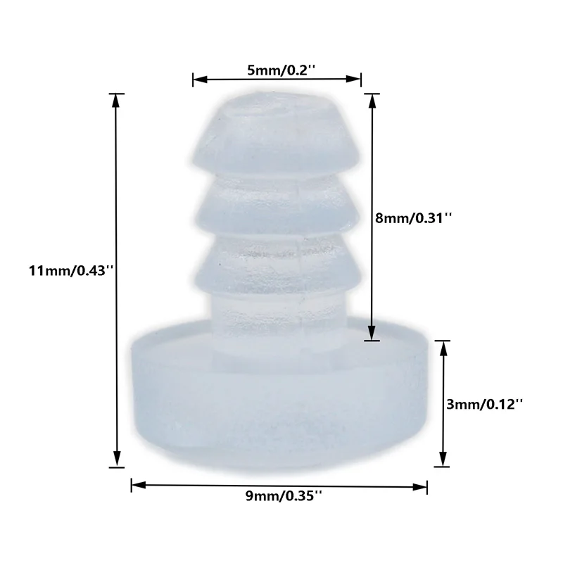 20PCS Glass Top Table Bumpers with Stem,Clear Rubber Grippers,Patio Table Spacers,Soft Steam Bumpers for Furnitures Noise er