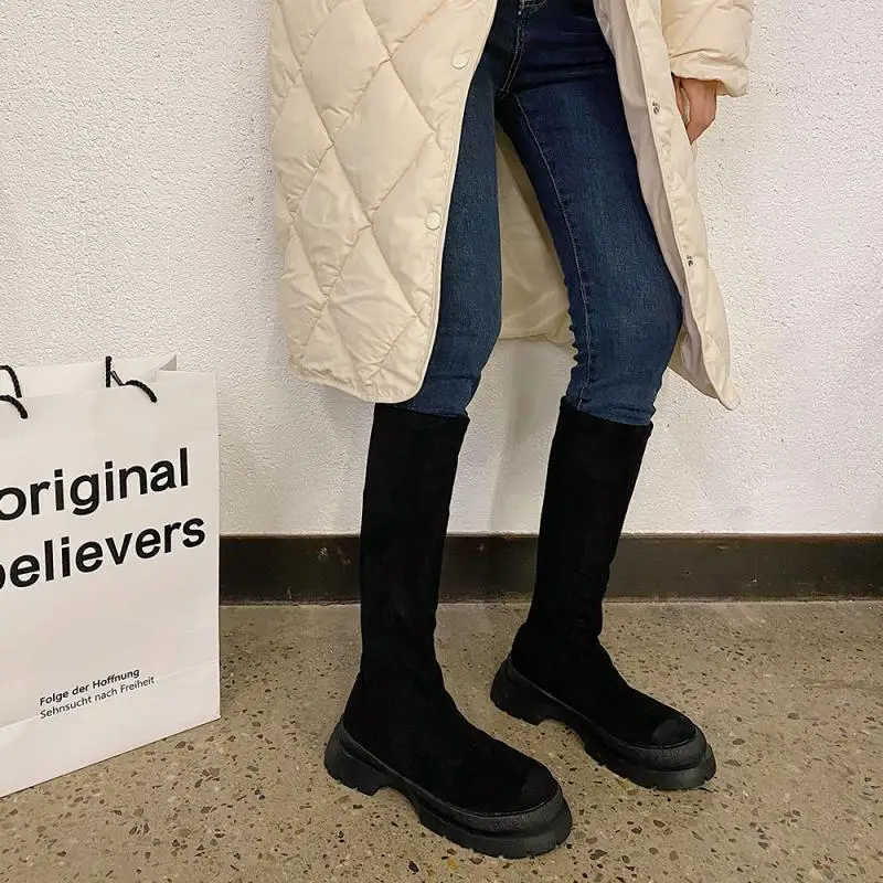 Winter Shoes Women's High Boots Female Winter Warm 2020 Booties Women with Platform Shoes Woman Booties Black Boots Ladies New