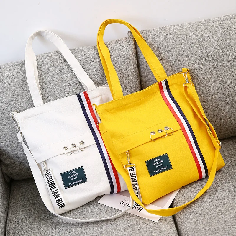 

Korean-style Canvas Bag Women's Shoulder Soft Surface Handbag Hipster Simple Student Bag Literature And Art Mori Girl Line Shopp