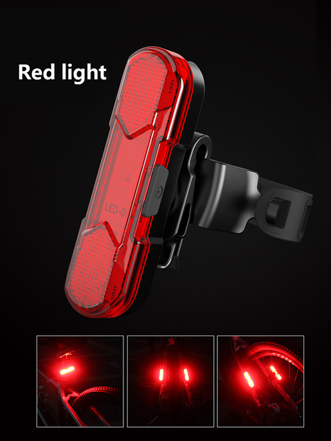 Lights USB Charging LED Warning Lights Night Bike Rear Light Cycling Waterproof Tail Light For Cycling Bicycle