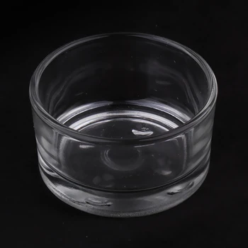 

2 Pieces Transparent Glass Reptile Water Bowl Food Bowl Basin