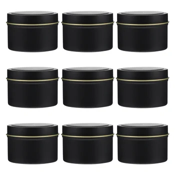 10pcs Black Color Candles Tins Aluminium Candle Container Storage Jar for Candle Making 1