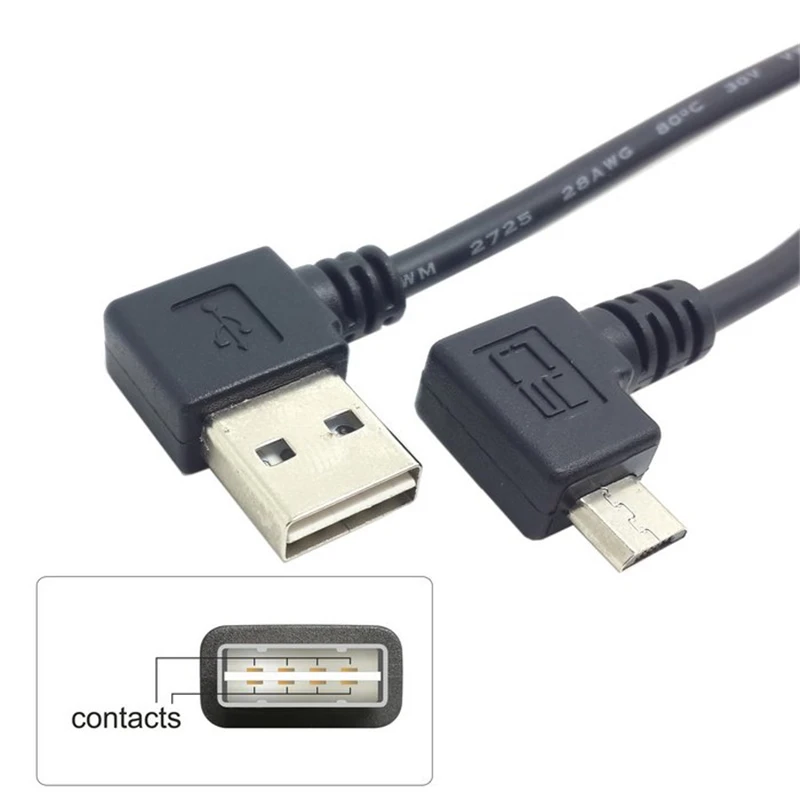 Кабель Micro usb 90d с прямым углом 20 см|Кабели для MP3/MP4-плееров| |
