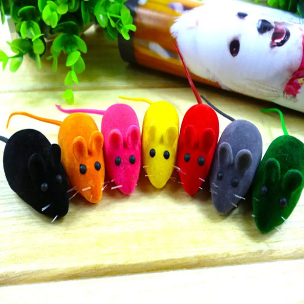 Funny Cat Squeaky Mouse Toy Dog Cat Kitten Chewing Toys Interactive Sounding Rubber Mice Mouse Cat Animal toys pets Supplies